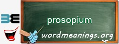 WordMeaning blackboard for prosopium